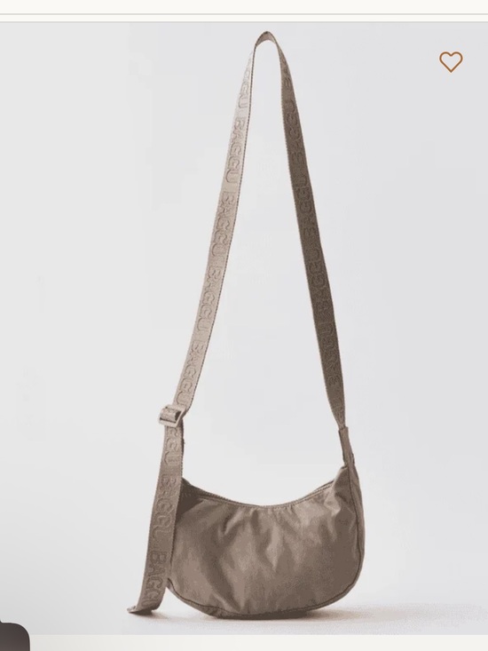 BAGGU Handbags - BAGGU Small Nylon Crescent Bag in DOVE